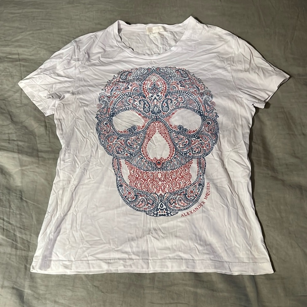 Alexander McQueen Paisley Skull Tee